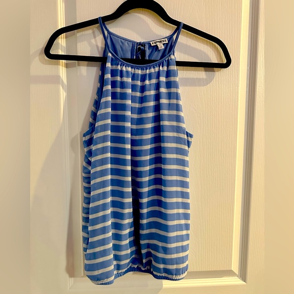 EXPRESS light blue and white tank top - Picture 1 of 1